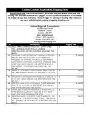 Exclusive Rigging Fees Exclusive Rigging Fees