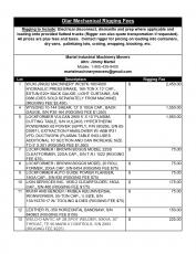 Exclusive Rigging Fees