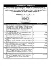 Exclusive Rigging Fees Exclusive Rigging Fees